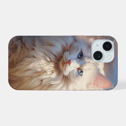 Ragdoll-kat iPhone 15 Case (Achterkant horizontaal)