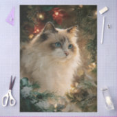 Ragdoll Kat Kerst Decoupage Tissuepapier (Craft)
