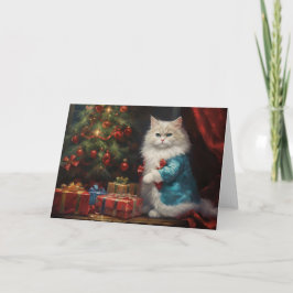 Ragdoll kat Kerst wenskaart Bedankkaart