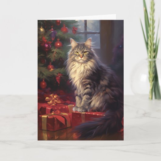 Ragdoll kat Kerst wenskaart Bedankkaart (Voorkant)