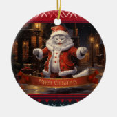 Ragdoll kat Kerstmis Keramisch Ornament (Voorkant)