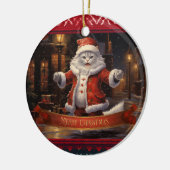 Ragdoll kat Kerstmis Keramisch Ornament (Links)