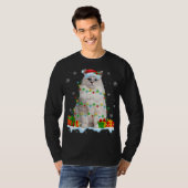 Ragdoll Kat Kerstverlichting Grappige Kat Liefhebb T-shirt (Voorkant volledig)