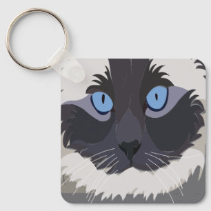 Ragdoll Kat Kitten Ragdoll Sleutelhanger