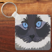 Ragdoll Kat Kitten Ragdoll  Sleutelhanger (Voorkant)