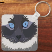 Ragdoll Kat Kitten Ragdoll  Sleutelhanger (Achterkant)