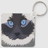 Ragdoll Kat Kitten Ragdoll  Sleutelhanger (Achterkant)