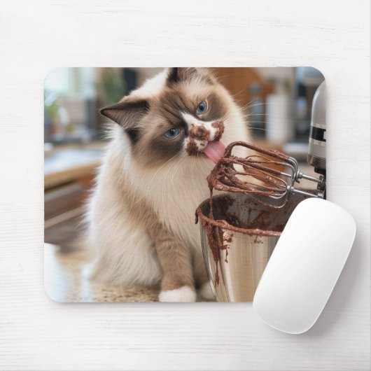 Ragdoll kat likt mixer klopper muismat (Met muis)