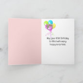 Ragdoll-kat met 101e jaarballon kaart (Binnen)