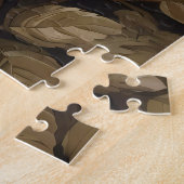 Ragdoll kat met blauwe hortensia bloemen legpuzzel (Zijkant)