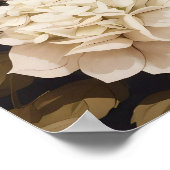 Ragdoll kat met blauwe hortensia bloemen poster (Hoek)