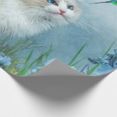 Ragdoll Kat met Hummer Art Gift Wrap Cadeaupapier (Hoek)