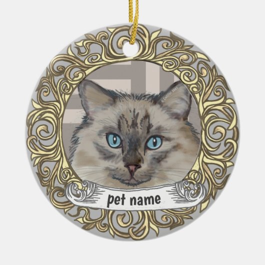 Ragdoll-kat Minne-herinnering ornament (Voorkant)
