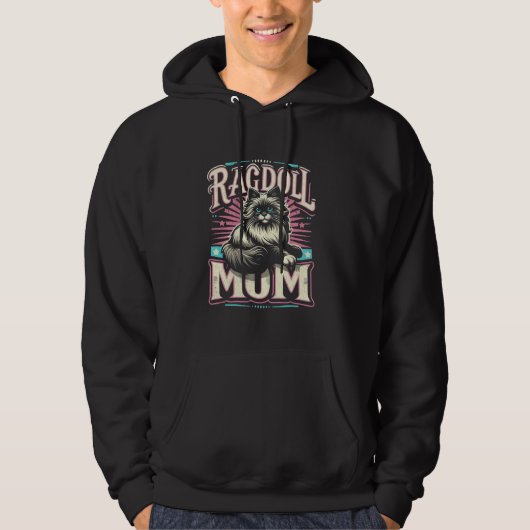 Ragdoll Kat Moeder Grappige Ragdoll Kat Huisdier V Hoodie (Voorkant)