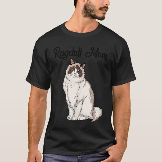 Ragdoll Kat Moeder Kattenbezitter T-shirt (Voorkant)