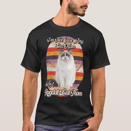Ragdoll Kat Moeder Kitten Fokkers Eigenaren Retro  T-shirt (Voorkant)