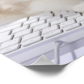 Ragdoll-kat op computertoetsenbord poster (Hoek)