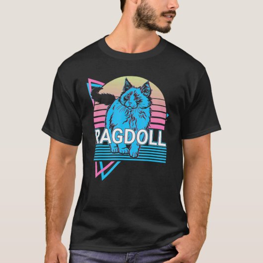 Ragdoll Kat Retro T-shirt (Voorkant)