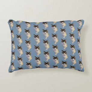 Ragdoll kat, Stof Blauw Accent Kussen