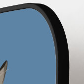 Ragdoll kat, Stof Blauw Pickleball Paddle (Links Detail)