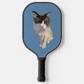 Ragdoll kat, Stof Blauw Pickleball Paddle (Achterkant)