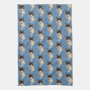 Ragdoll kat, Stof Blauw Theedoek