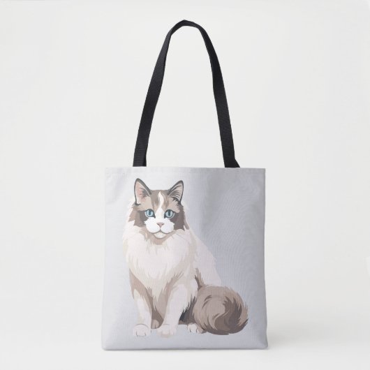 Ragdoll kat tote bag (Voorkant)