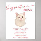 Ragdoll Kat Trouwhandtekening Drink Teken Poster (Voorkant)