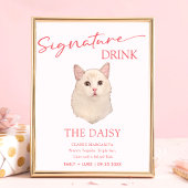 Ragdoll Kat Trouwhandtekening Drink Teken Poster