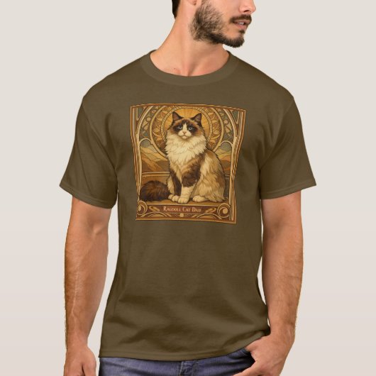 Ragdoll Kat Vader Geschenk Shirt – Vintage Ragdoll (Voorkant)