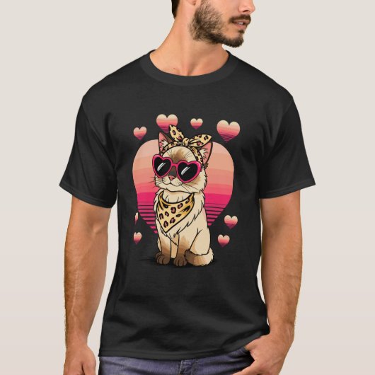 Ragdoll Kat Valentijnsdag T-shirt (Voorkant)