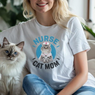 Ragdoll Kat "Verpleegster Kat Mam" T-shirt