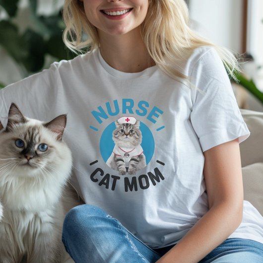Ragdoll Kat "Verpleegster Kat Mam" T-shirt