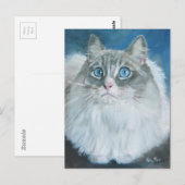 Ragdoll-kattenoliesschilderij Briefkaart (Voorkant / Achterkant)