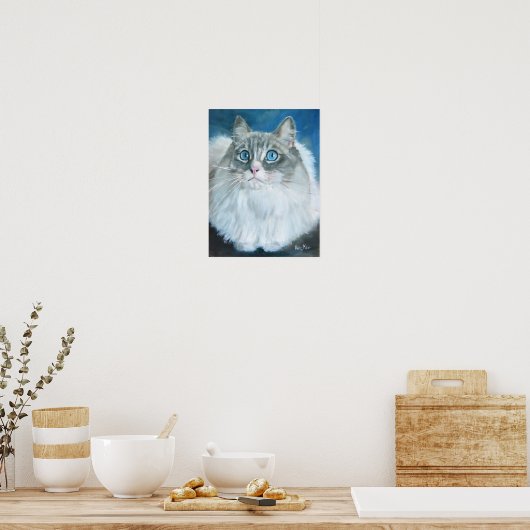 Ragdoll-kattenoliesschilderij Poster (Keuken)