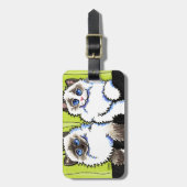 Ragdoll kattenpaar van dollen uit de Leash Art™ Bagagelabel (Voorkant verticaal)