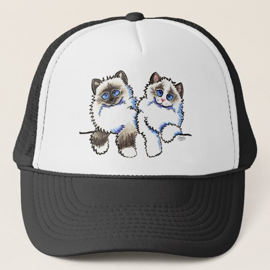 Ragdoll kattenpaar van dollen uit de Leash Art™ Trucker Pet (Voorkant)