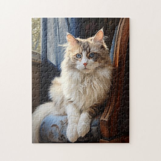 Ragdoll kattenportret legpuzzel (Verticaal)