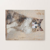 Ragdoll kattenportret legpuzzel (Horizontaal)