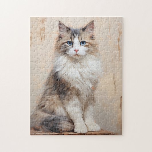 Ragdoll kattenportret legpuzzel (Verticaal)