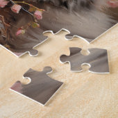 Ragdoll kattenportret met bloemen legpuzzel (Zijkant)