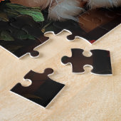 Ragdoll kattenportret met bloemen legpuzzel (Zijkant)