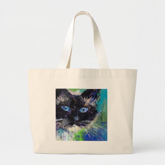Ragdoll-kattenschilderij Grote Tote Bag (Voorkant)