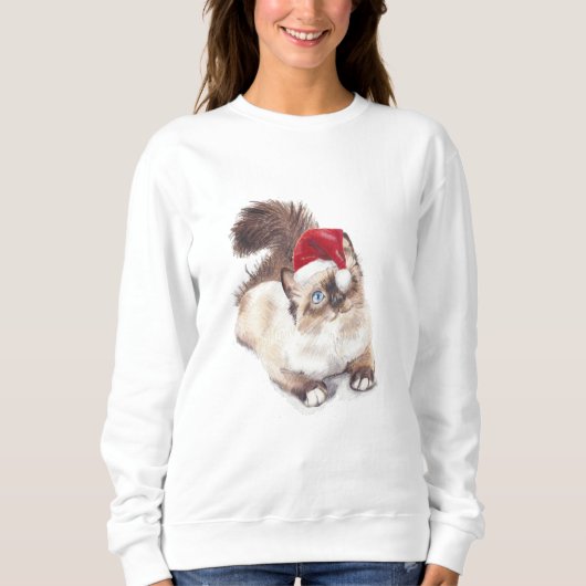 Ragdoll Kerstmis T-Shirt door artistieke GV Hemmin (Voorkant)