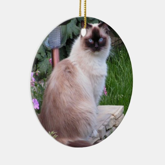 Ragdoll-kerstversiering Keramisch Ornament (Rechts)