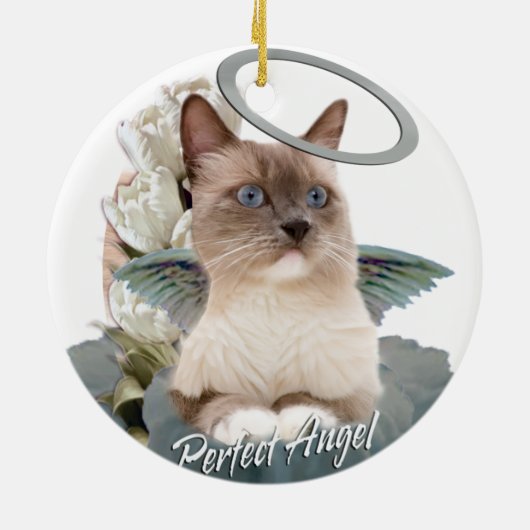 Ragdoll-kerstversiering Keramisch Ornament (Achterkant)