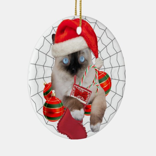 Ragdoll-kerstversiering Keramisch Ornament (Rechts)
