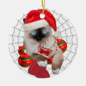 Ragdoll-kerstversiering Keramisch Ornament (Voorkant)