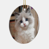 Ragdoll Kitten Cutie Keramisch Ornament (Rechts)