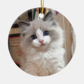 Ragdoll Kitten Cutie Keramisch Ornament (Voorkant)